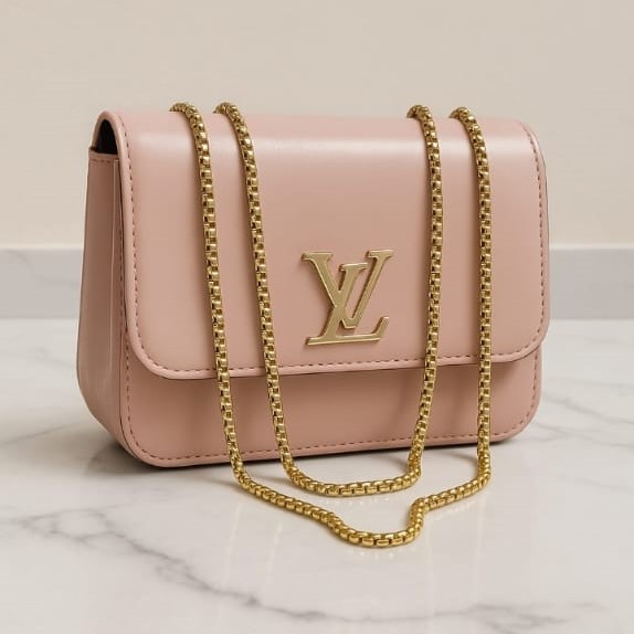 LockMe Chain Leather Shoulder Bag