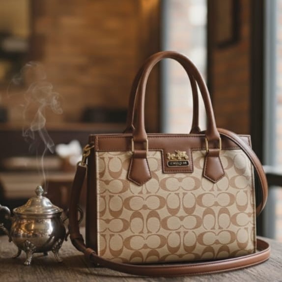 Coach Handbag with Lock Closure