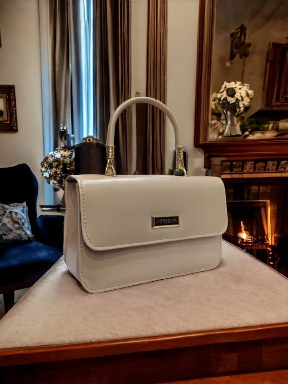 Structured Top-Handle Handbag with Detachable Shoulder Strap